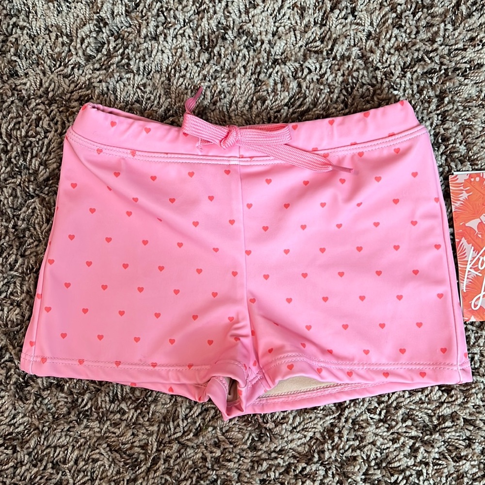 Kortni Jeane Boy Euro shorts size 4/5 pink hearts NWT